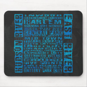 NYC-Nachbarschaften Blue Mousepad