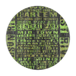 NYC-Nachbarschaften grün Schneidebrett