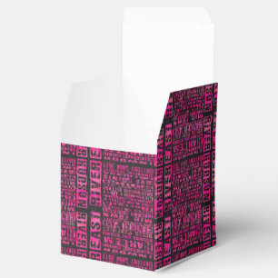 NYC-Nachbarschaften in heißen Rosa Geschenkschachtel