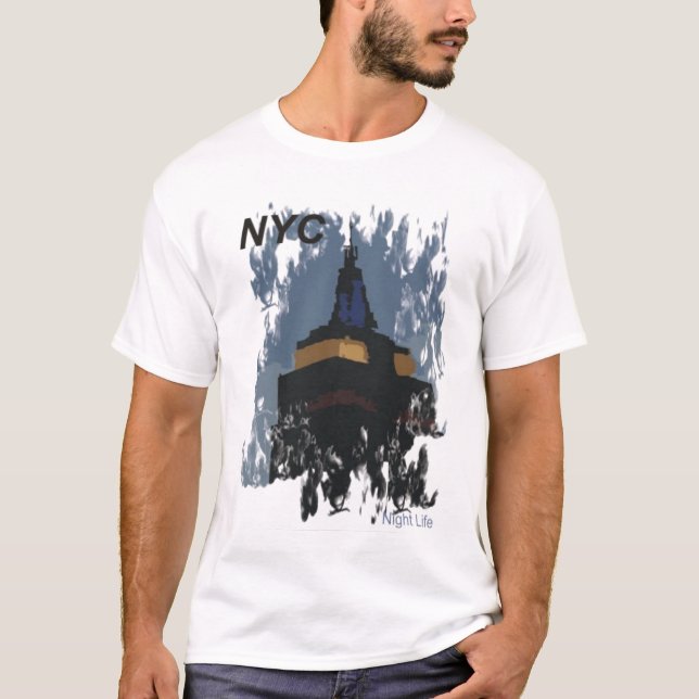 NYC Nachtleben T-Shirt (Vorderseite)