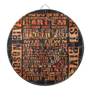 NYC Neighhoods Orange Dartscheibe