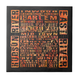 NYC Neighhoods Orange Fliese