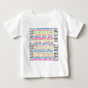 NYC Neighhoods Rainbow Baby T-shirt