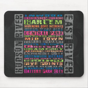 NYC Neighhoods Rainbow Mousepad