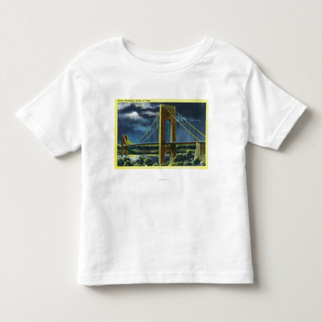 NYC, neue YorkGeorge Washington Brücke nachts Kleinkind T-shirt (Vorderseite)