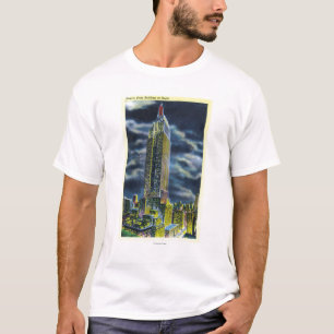 NYC, neues YorkEmpire Staats-Gebäude nachts T-Shirt