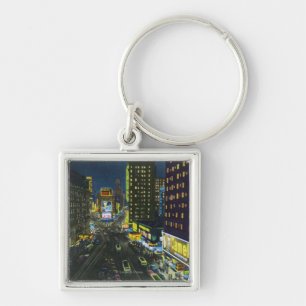 NYC, neues YorkView des Times Square nachts # 1 Schlüsselanhänger