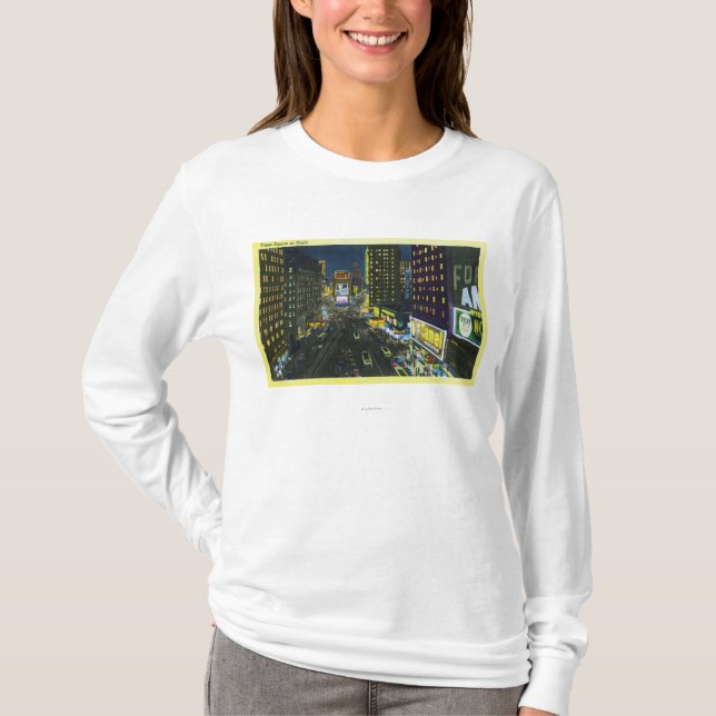 NYC, neues YorkView des Times Square nachts # 1 T-Shirt (Vorderseite)