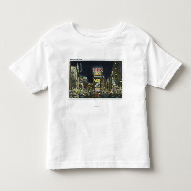 NYC, neues YorkView des Times Square nachts # 2 Kleinkind T-shirt (Vorderseite)