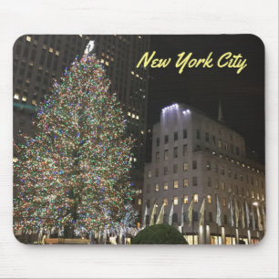 NYC New York Christmas Tree Rockefeller Center Mousepad