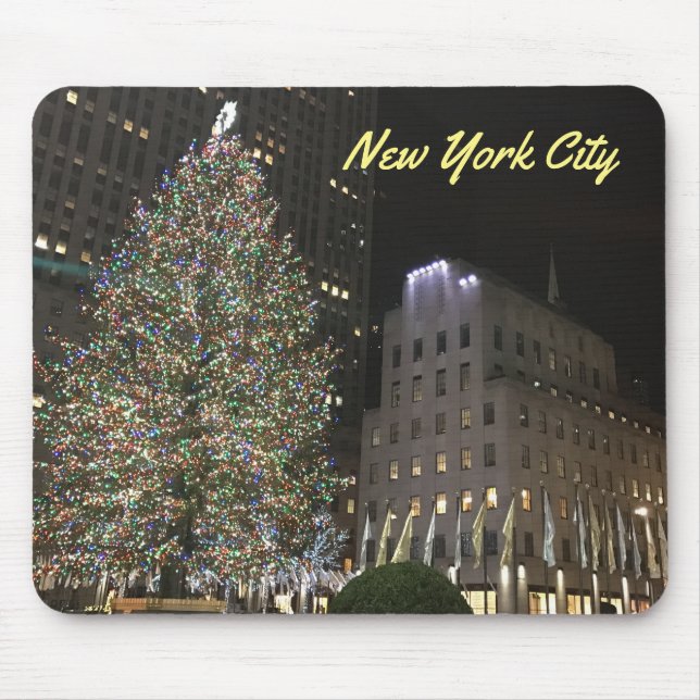 NYC New York Christmas Tree Rockefeller Center Mousepad (Vorne)
