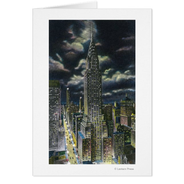 NYC, New York Chrysler Gebäude am Abend # 1 (Vorne)