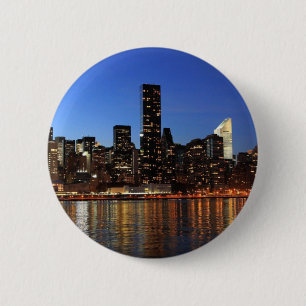 NYC New York City Manhattan Nacht Button