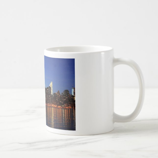 NYC New York City Manhattan Nacht Kaffeetasse (Rechts)