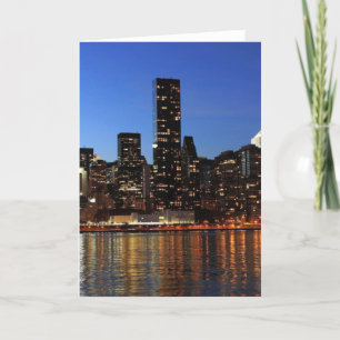 NYC New York City Manhattan Nacht Karte