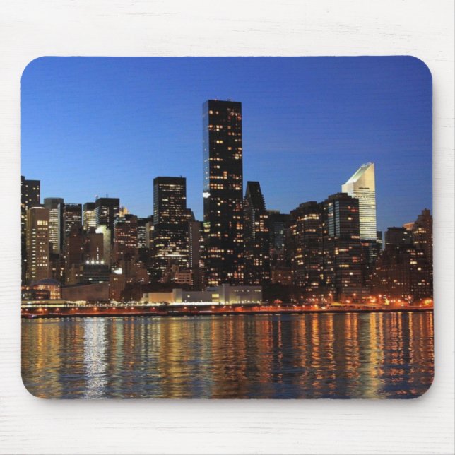 NYC New York City Manhattan Nacht Mousepad (Vorne)
