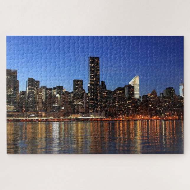 NYC New York City Manhattan Nacht Puzzle (Horizontal)
