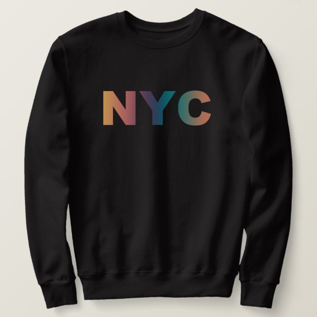 NYC _ New york city minimalist usa script Staat Sweatshirt (Design vorne)