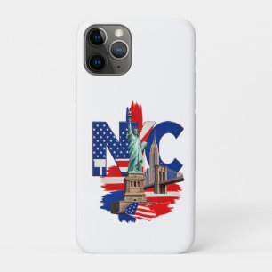 NYC New York City patriotisches Skyline-Grafik – S Case-Mate iPhone Hülle