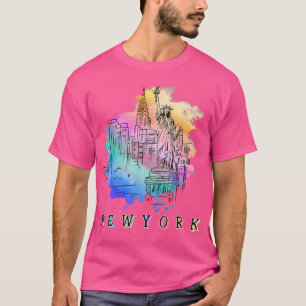 NYC New York City Skylines Statue of Liberty T-Shirt