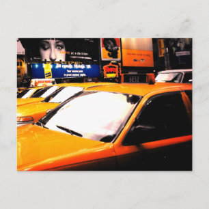 NYC New York City Times Square Yellow Taxis Postkarte
