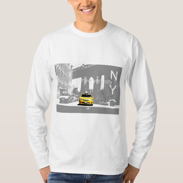 Nyc New York City Yellow Taxi Brooklyn Mens T-Shirt (Vorderseite)