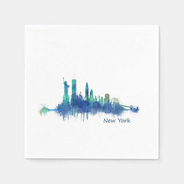 NYC New York Skyline v5 Serviette (Vorderseite)