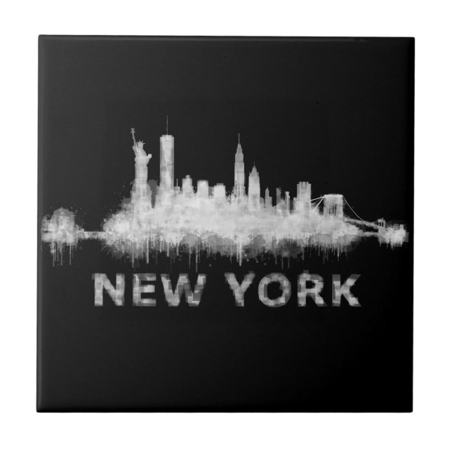 NYC New York whit Skyline cityscape v01 Fliese (Vorderseite)