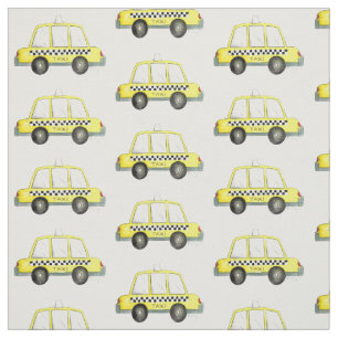 NYC New York Yellow Taxi Cabbie Checkered Cab Stoff
