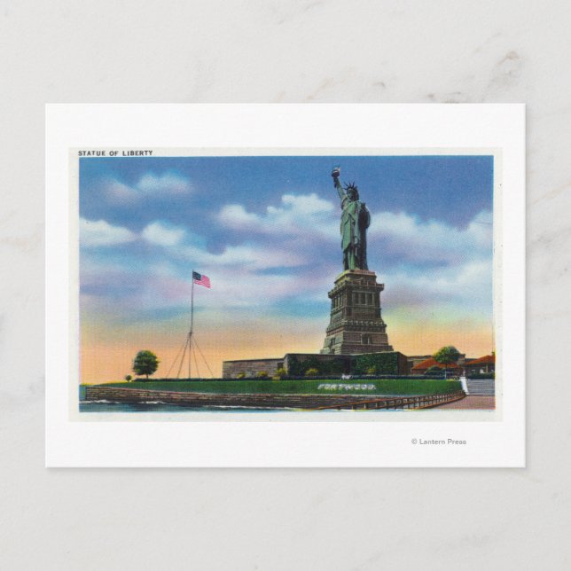 NYC, New YorkView of the Statue of Liberty Postkarte (Vorderseite)