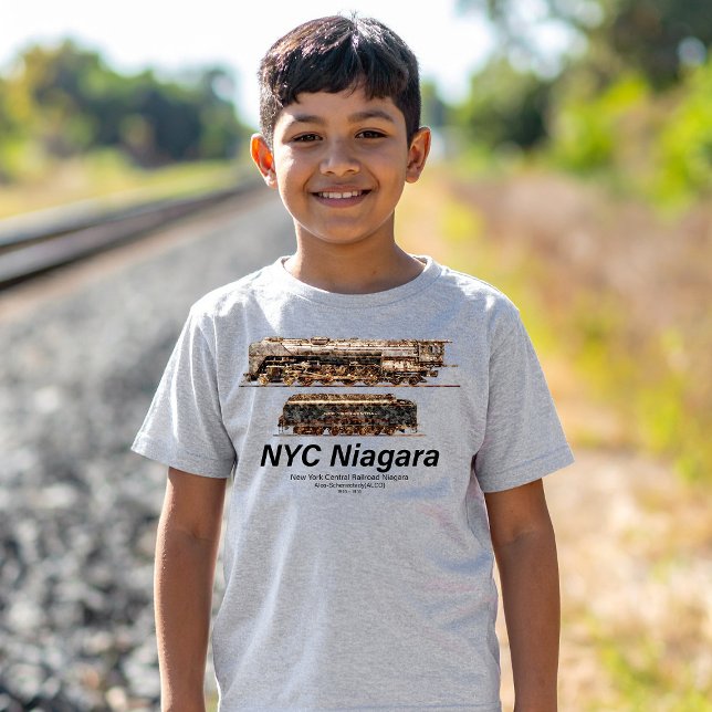 NYC Niagara – American Train Steam Locomotive T-Shirt (NYC Niagara – American Train Steam Locomotive. Boy Basic T-Shirt)