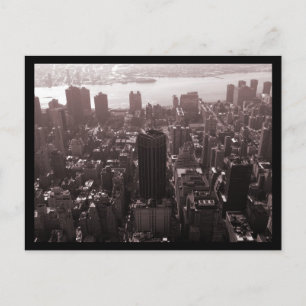 NYC Norman Thomas High School Aerial Postkarte