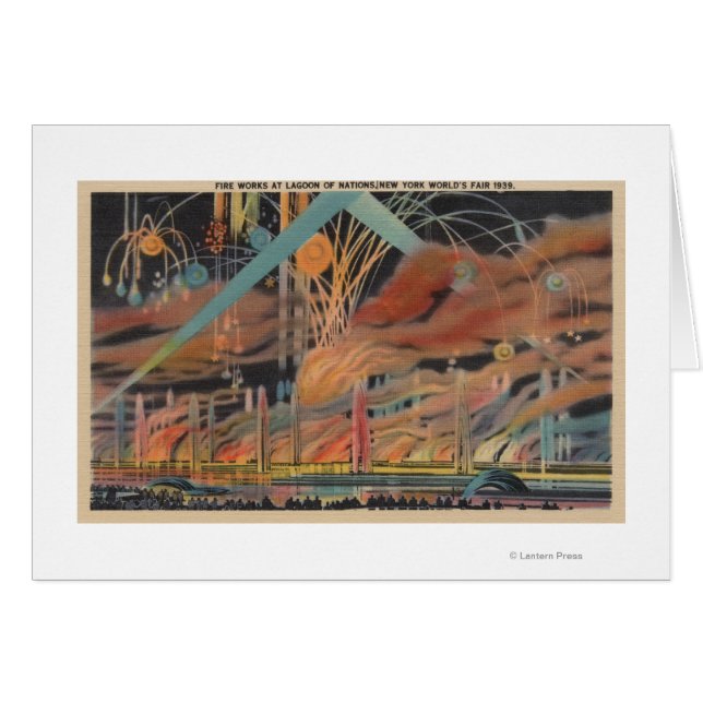 NYC, NY - Feuerwerke in Lagoon of Nations Worlds (Vorderseite (Horizontal))