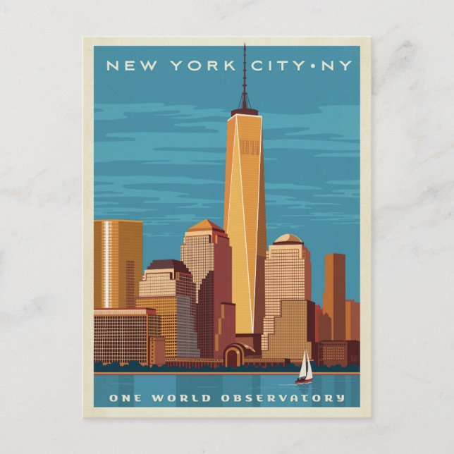NYC - One World Observatory Postkarte (Vorderseite)