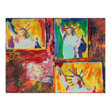 NYC Original Malerei 9-11 Statue der Freiheit