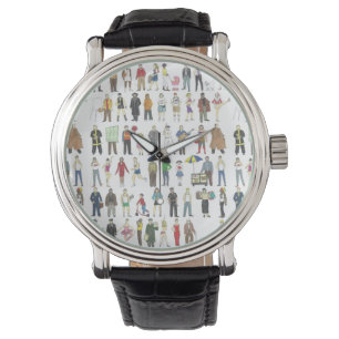 NYC People New York City Brooklyn Manhattan Watch Armbanduhr