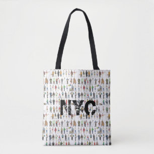 NYC People New York City Watercolor Print Tasche