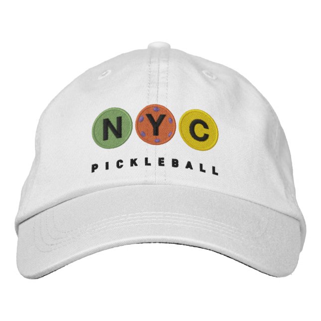 NYC Pickleball EMBROIDERED cap v2 Bestickte Baseballkappe (Vorderseite)