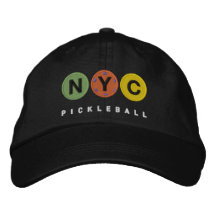 NYC Pickleball EMBROIDERIERTE Dunkle Kappe v2