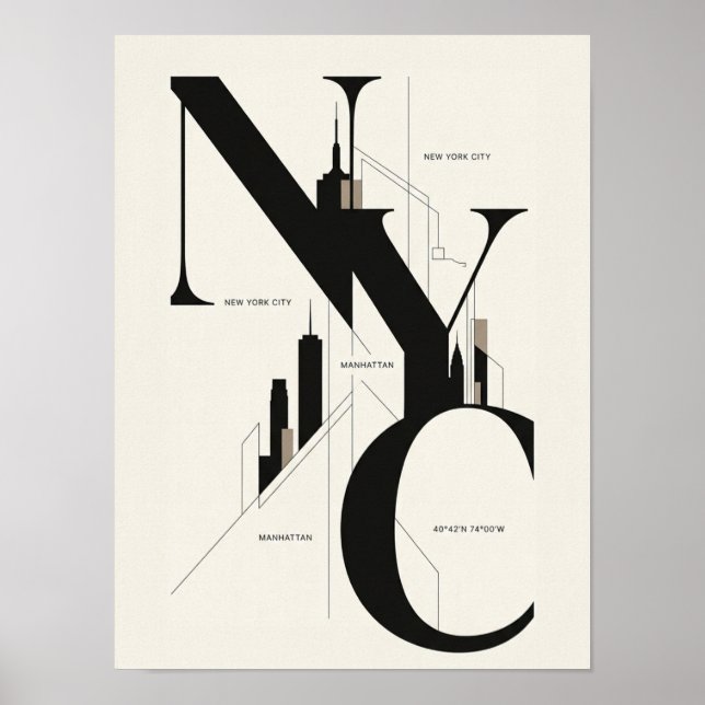 NYC-Plakat Poster (Vorne)