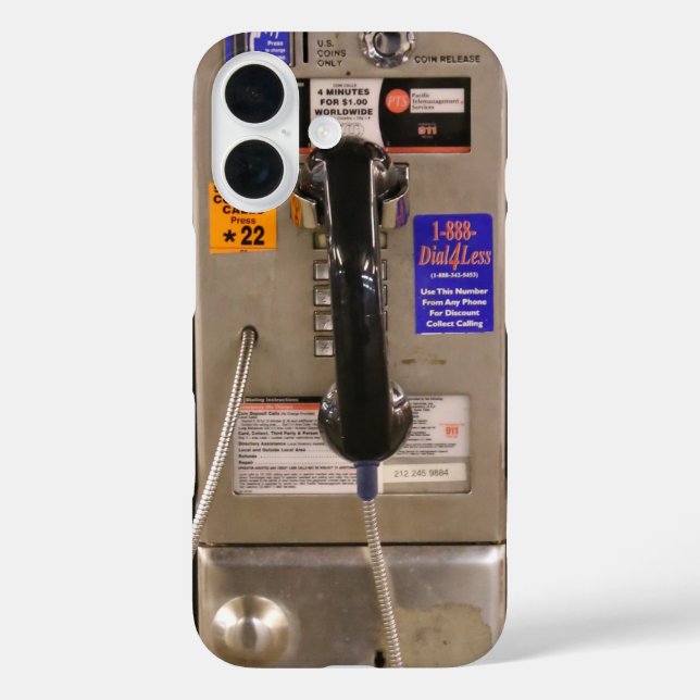 NYC Public Telefone Payphone Case-Mate iPhone Hülle (Rückseite)