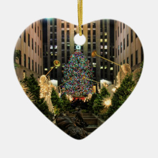 NYC Rockefeller Center Christmas Tree, Angels H Keramik Ornament