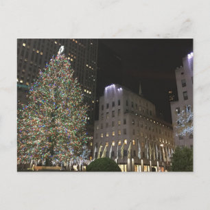 NYC Rockefeller Center Christmas Tree New York Feiertagspostkarte