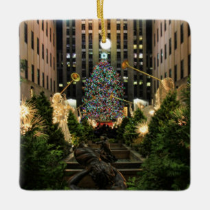 NYC Rockefeller Center Weihnachtsbaum, Engel Keramikornament