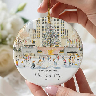 NYC Rockefeller Weihnachten Keramik Ornament