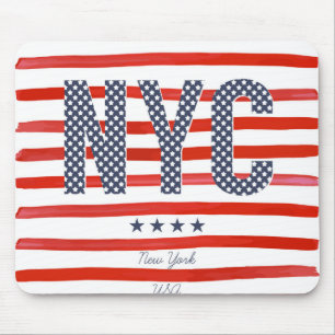 NYC   Rot-, weißer u. Blauerentwurf Mousepad