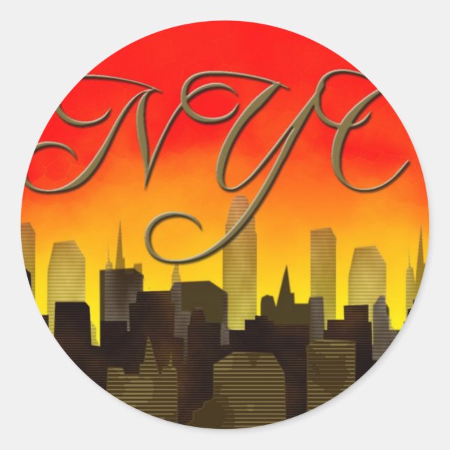 Nyc Runder Aufkleber (Vorderseite)