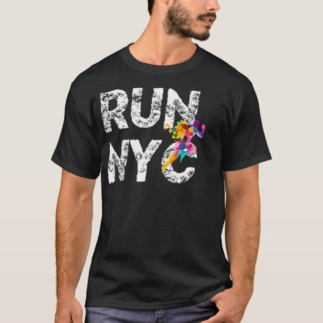 NYC Running man New York Runner Shirt Run Marathon (Vorderseite)