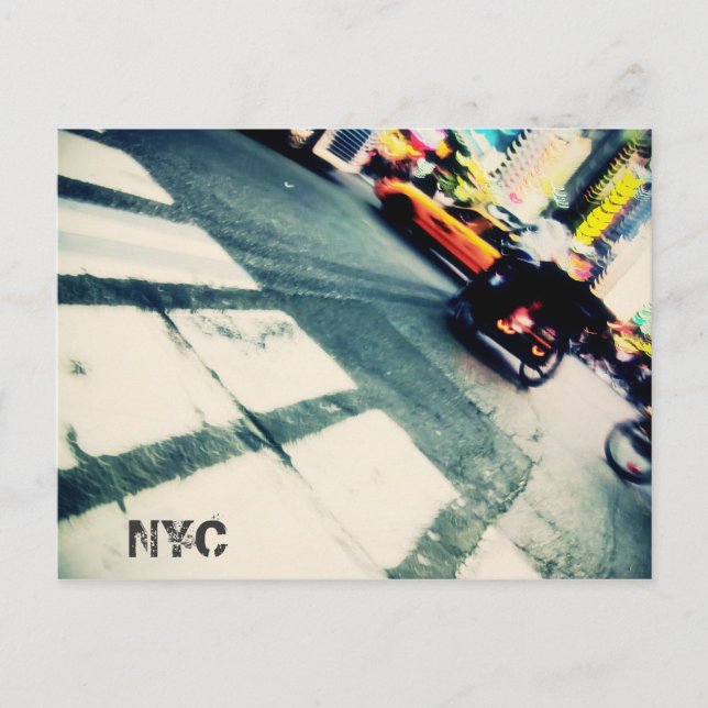 NYC Rush Postcard Postkarte (Vorderseite)