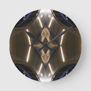 NYC Sehenswürdigkeit-futuristische ungewöhnliche Runde Wanduhr